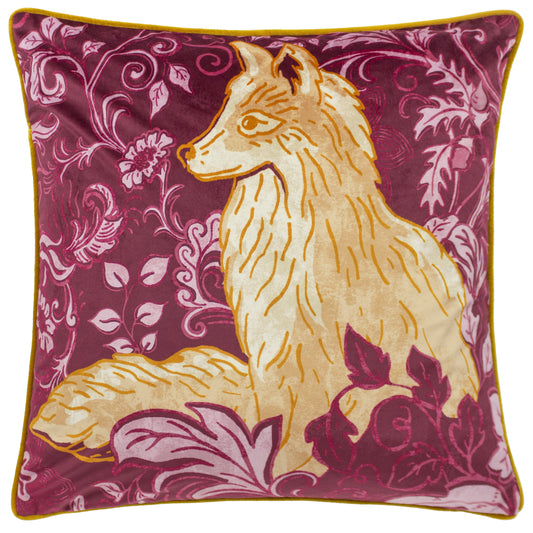 PIPED HAREWOOD 50X50 FEATHER FILLED CUSHION FOX