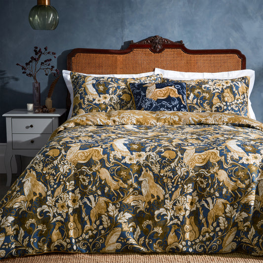 HAREWOOD SINGLE DUVET SET BLUE