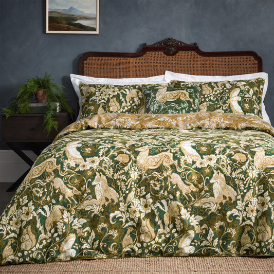 HAREWOOD SINGLE DUVET SET EMERALD