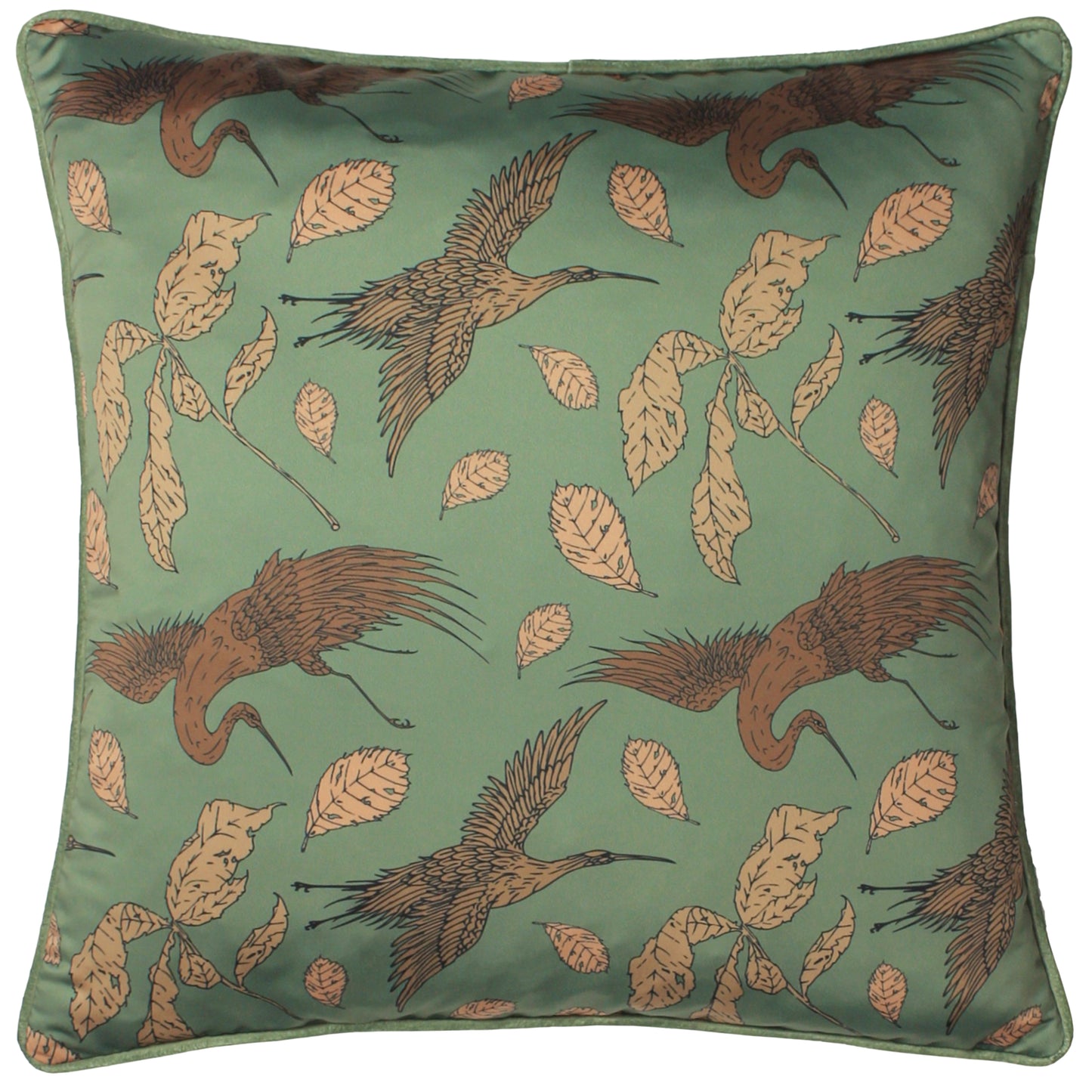 HARPER 45X45 FEATHER FILLED CUSHION BAY GREEN