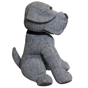 Herringbone Dog Door Stop Grey - view 3