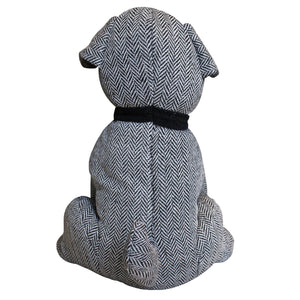 Herringbone Dog Door Stop Grey - view 4