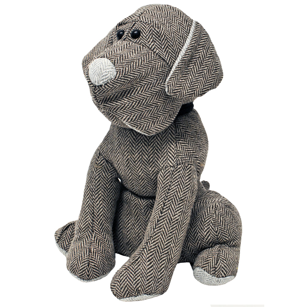 Herringbone Dog Door Stop Mocha