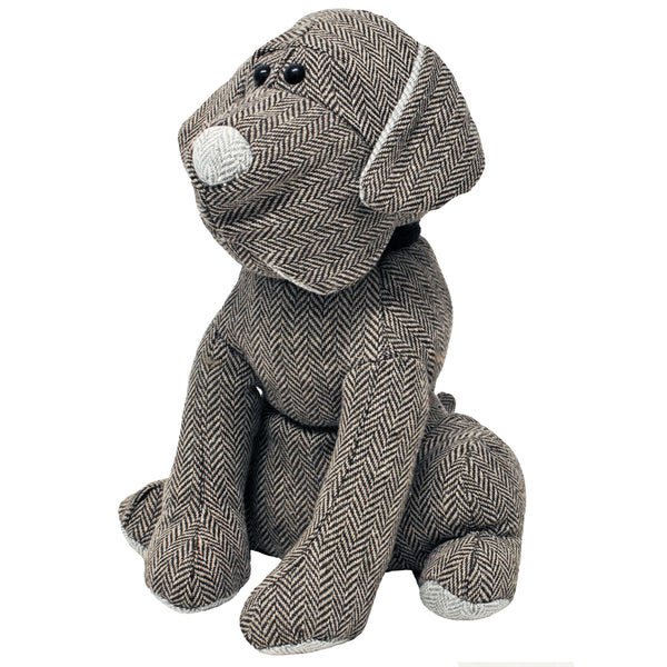 Herringbone Dog Door Stop Mocha