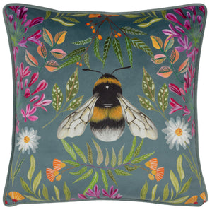 House of Bloom Zinnia Bee 43x43 Feather Filled Cushion Multi - view 2