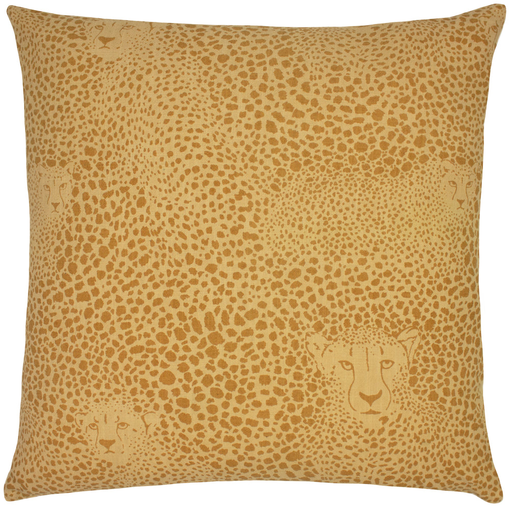 Hidden Cheetah 50x50 Feather Filled Cushion Honey