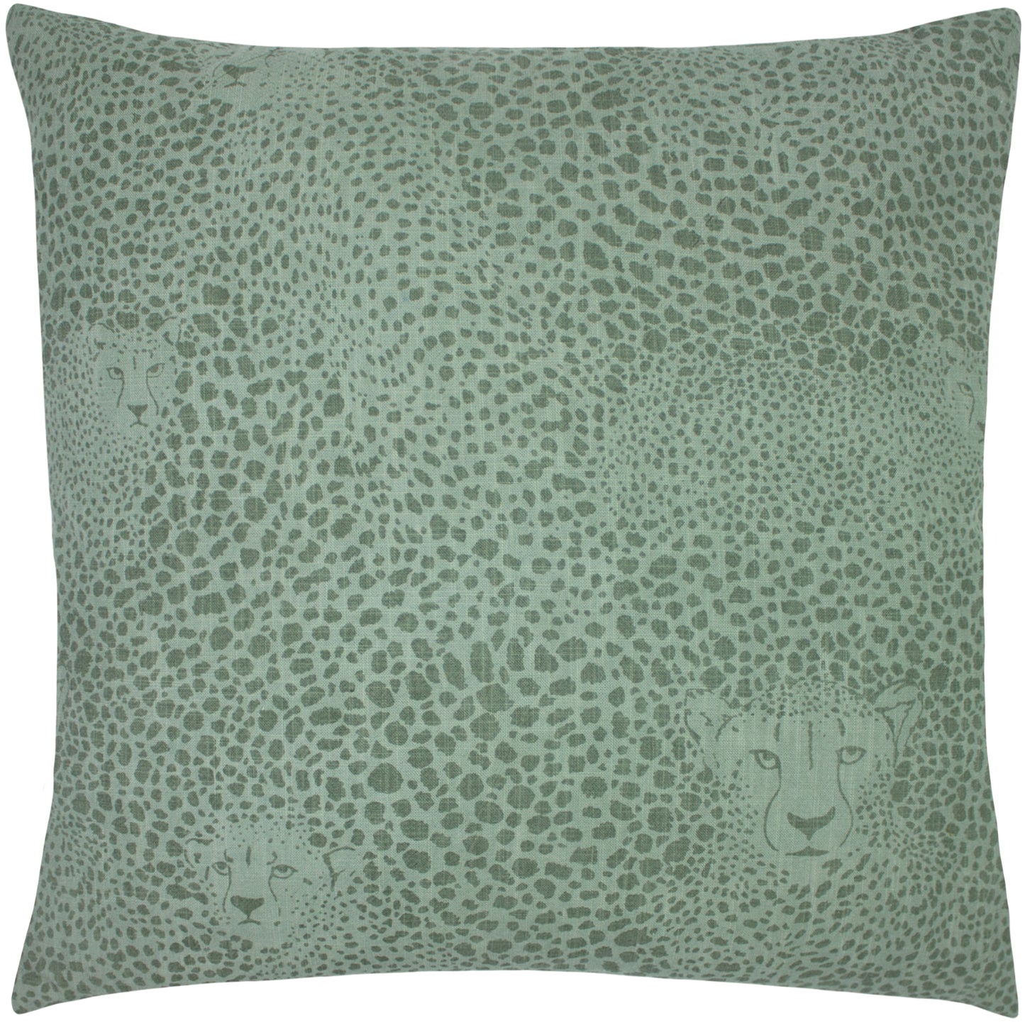 HIDDEN CHEETAH 50X50 FEATHER FILLED CUSHION SAGE