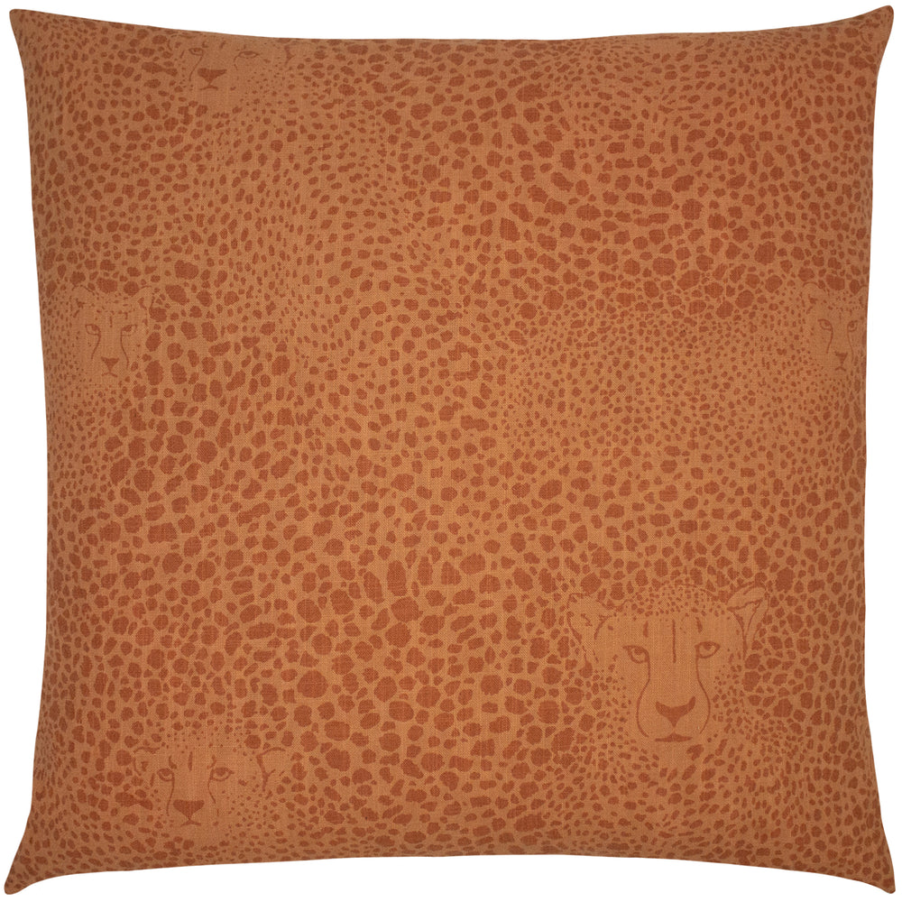 Hidden Cheetah 50x50 Feather Filled Cushion Terracotta