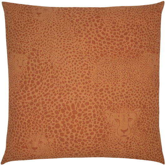 HIDDEN CHEETAH 50X50 FEATHER FILLED CUSHION TERRACOTTA