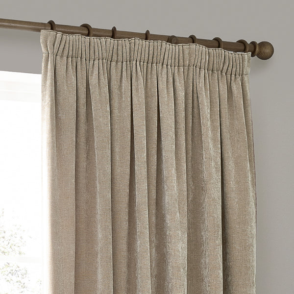 Heavy Chenille 117x183 Pencil Pleat Curtain Natural - view 4