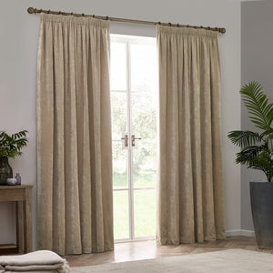 Heavy Chenille 168x183 Pencil Pleat Curtain Natural - view 6