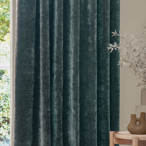 Heavy Chenille 229x229 Pencil Pleat Curtain Marine - view 4