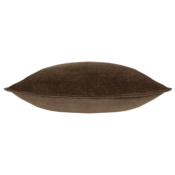 Heavy Chenille 50x50 Feather Filled Cushion Brown - view 3