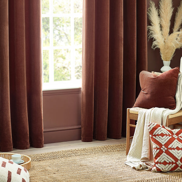 Heavy Chenille 50x50 Feather Filled Cushion Nutmeg - view 5