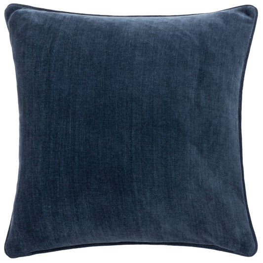 HEAVY CHENILLE 50X50 FEATHER FILLED CUSHION NAVY