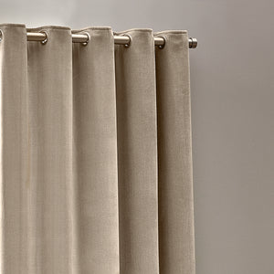 Heavy Chenille 168x137 Eyelet Curtain Natural - view 4