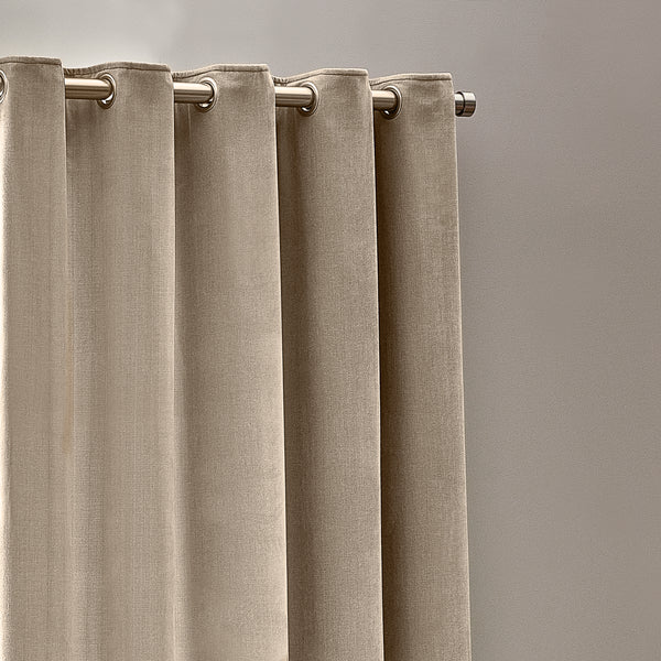 Heavy Chenille 229x183 Eyelet Curtain Natural - view 4