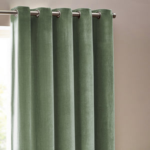 Heavy Chenille 117x137 Eyelet Curtain Eucalyptus - view 4