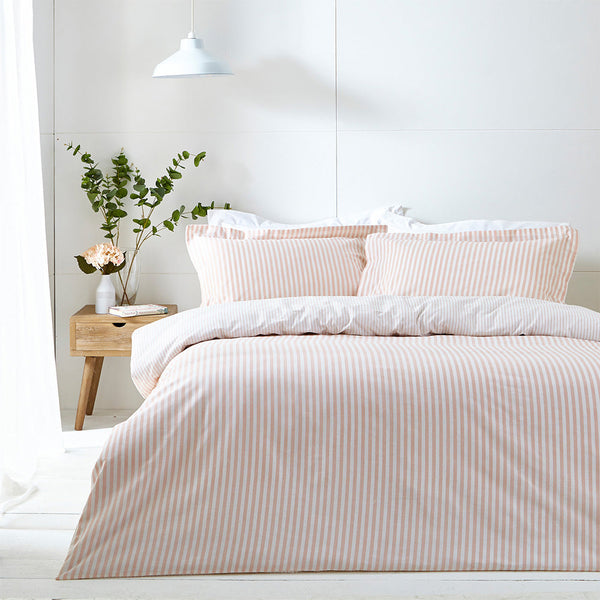 Hebden King Size Duvet Set Blush - Riva