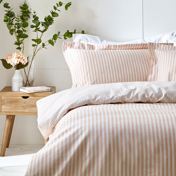 Hebden King Size Duvet Set Blush - Riva