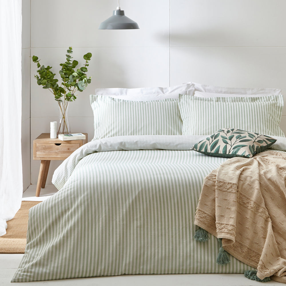 Hebden King Size Duvet Set Eucalyptus