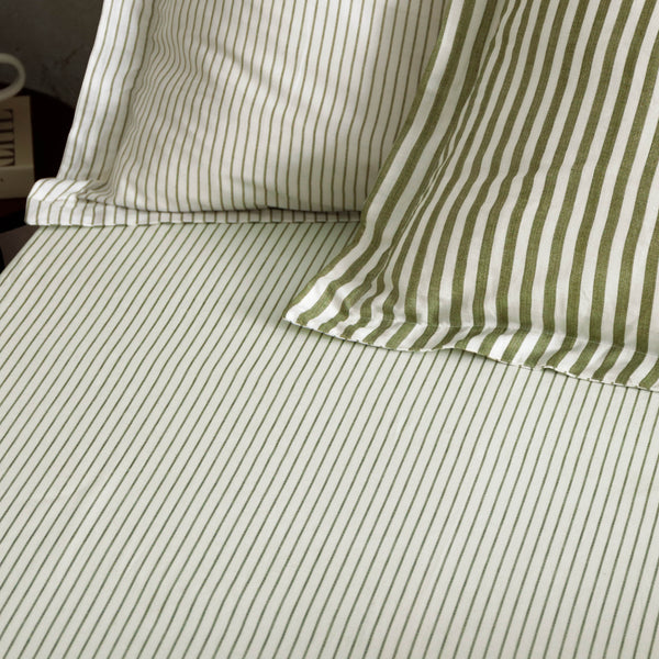 Hebden/Barton Single Fitted Sheet Olive - Riva