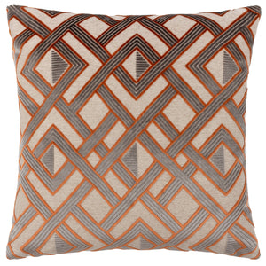 Henley 50x50 Feather Filled Cushion Ginger & Grey