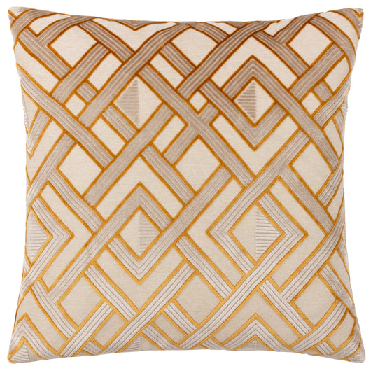 HENLEY 50X50 FEATHER FILLED CUSHION GOLD