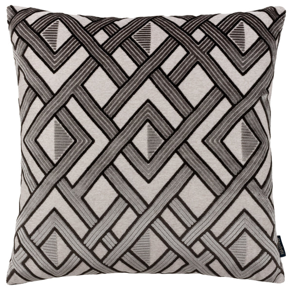 Henley 50x50 Feather Filled Cushion Grey/black