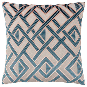 Henley 50x50 Feather Filled Cushion Smoke & Rose