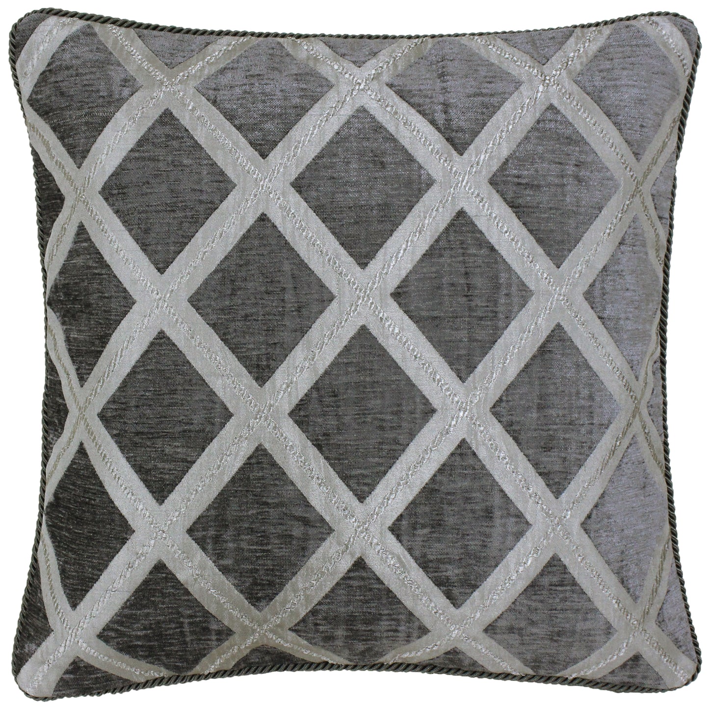 HERMES 45X45 FEATHER FILLED CUSHION GRAPHITE