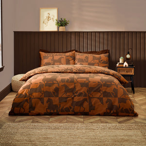 Herve King Size Duvet Set Tan - Riva