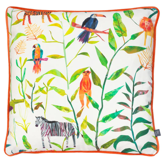 HIDE AND SEEK 43X43 FEATHER FILLED CUSHION JUNGLE