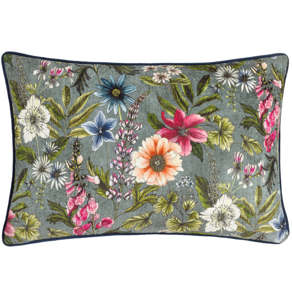 Hidcote Manor Alma 40x60 Feather Filled Cushion Petrol