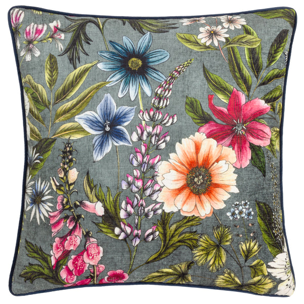 Hidcote Manor Alma 50x50 Feather Filled Cushion Petrol