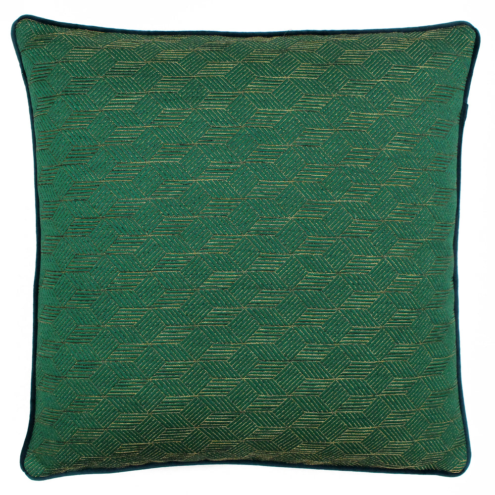 Highbury Feather Filled Cushion 50x50 Emer/gold