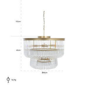 Chandelier Romy (brushed Gold) – Richmond Interiors