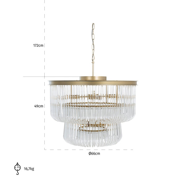 Chandelier Romy (brushed Gold) – Richmond Interiors