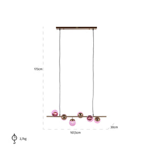 Chandelier Bente Pink (pink) – Richmond Interiors