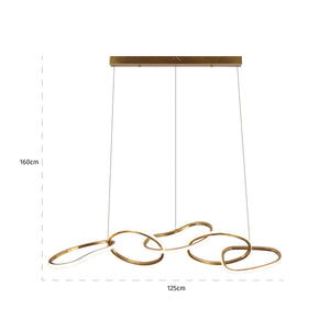 Chandelier Flyn (brushed Gold) – Richmond Interiors