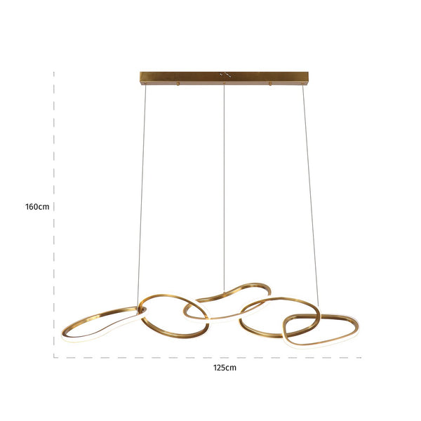 Chandelier Flyn (brushed Gold) – Richmond Interiors