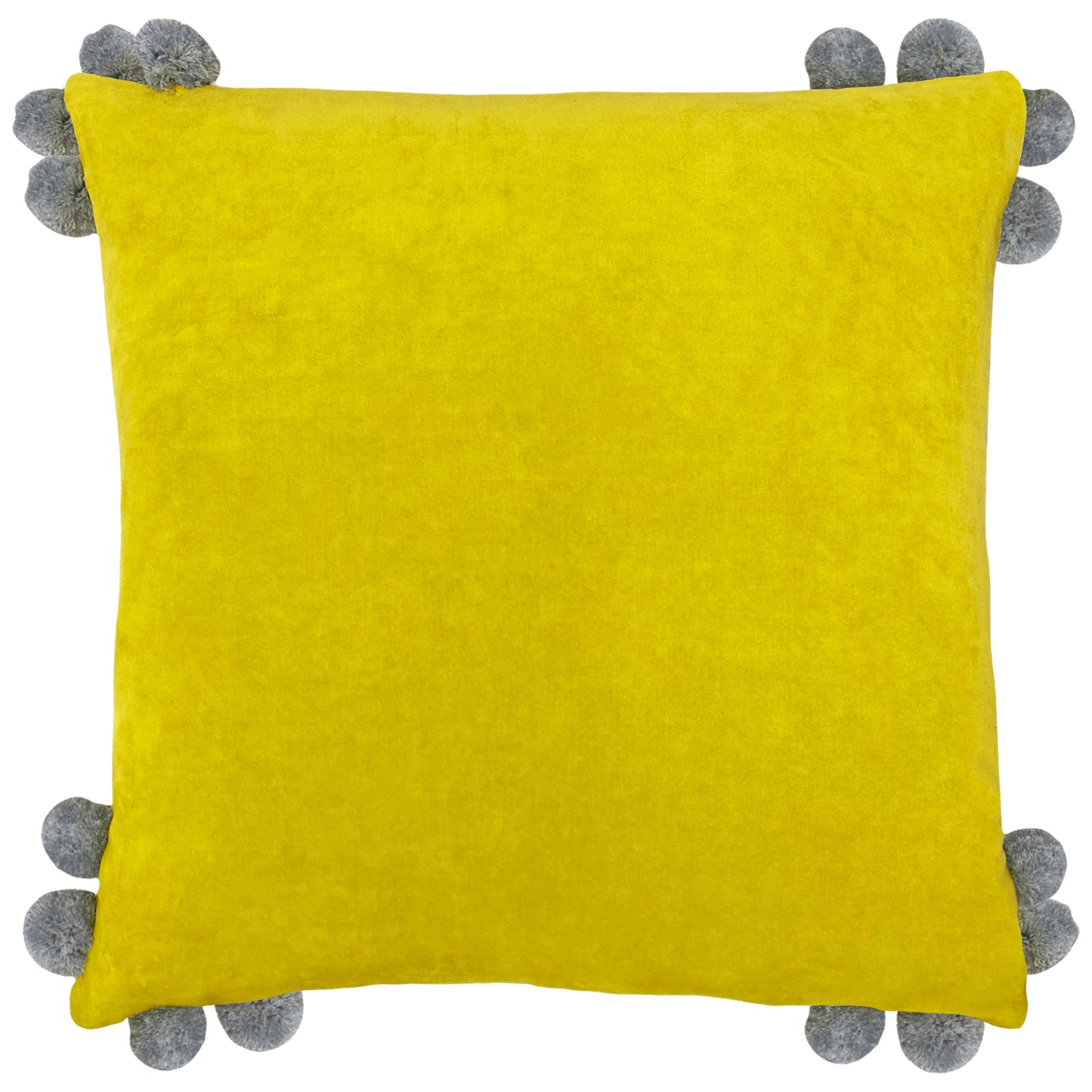 HOOLA 45X45 FEATHER FILLED CUSHION YELLOW/GREY