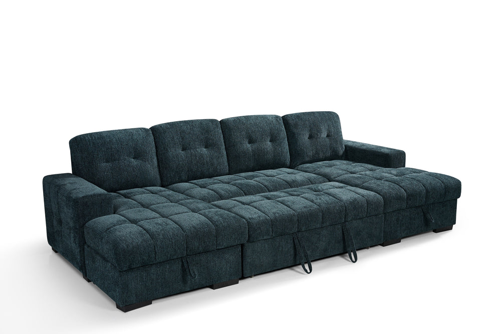 Palermo Sofabed Teal U Shape Corner - Xshowhome