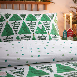 Hide and Seek Santa Toddler Duvet Set Green - Riva