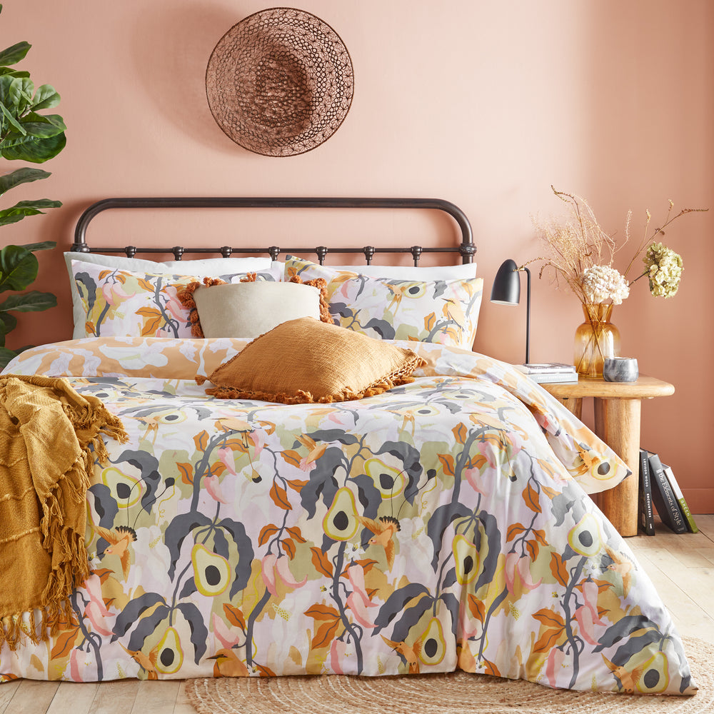 Huerta King Size Duvet Set Mango