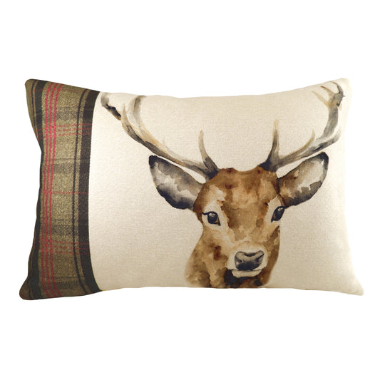 HUNTER STAG 40X60 FEATHER FILLED CUSHION MULTI