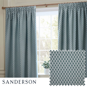 Hutton 167x137 Pencil Pleat Curtains Blue - view 2