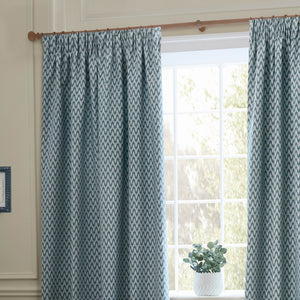 Hutton 167x137 Pencil Pleat Curtains Blue - view 4