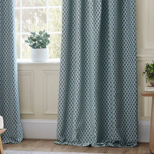 Hutton 167x137 Pencil Pleat Curtains Blue - view 5