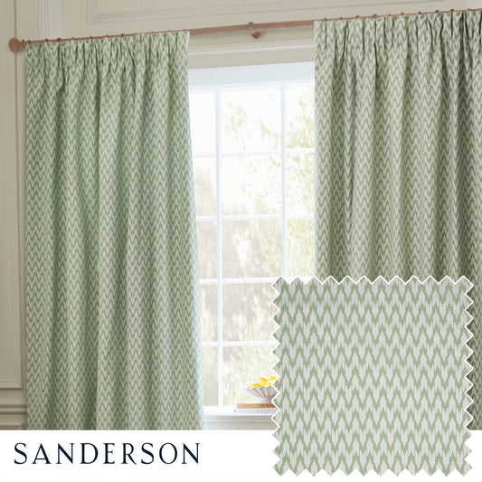 HUTTON 167X137 PENCIL PLEAT CURTAINS SAGE